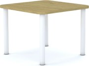 Stół przedszkolny Smart kwadratowy 70x70 cm, rozmiar 0-3, blat dębowy / nogi białe