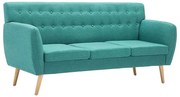 3-osobowa zielona sofa pikowana M4-W63