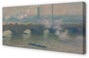 Obraz na płótnie Most w Waterloo pochmurny dzień - Claude Monet