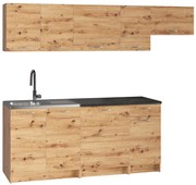 Komplet 7 szafek kuchennych 240 cm dąb artisan S6-F87