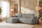 Narożnik Moon, do salonu, z funkcją spania, Flow, lewy, ciemnoszary (17)