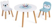 Janod - Drewniany stolik z krzesłami