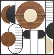 Ozdoba na ścianę metalowa Aenor, geometryczna, 70 x 70 cm