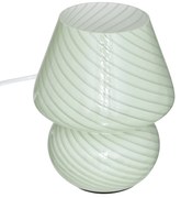 Lampa stołowa grzybek CARA, szklana, Ø 15 cm