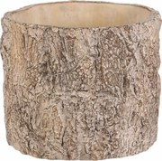 Osłonka na kwiaty imitująca korę drzewa, 19,5 x 19,5 x 17 cm, beton, 19,5 cm