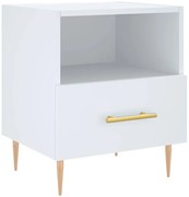 Biała klasyczna szafka nocna z szufladą R6-B96