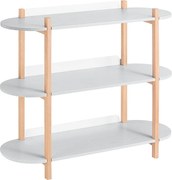 SoBuy, półka drabinowa, drabina dekoracyjna, białe półki do sypialni, HSTR01-H-HG