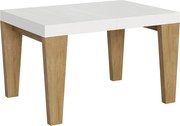Stół rozkładany 90x130/234 cm Spimbo Mix Blat z jesionu białego - Nogi z naturalnego dębu