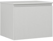 Mexen Rivel szafka łazienkowa podumywalkowa 60 cm z blatem, 1 szuflada, ryflowana , szara mat - 91A20-06047-1-BFC62