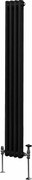 Tradycyjny grzejnik 2-kolumnowy - 1800 x 202 mm - czarny