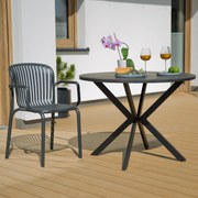 Stół ogrodowy Lukka 100 cm antracytowy PATIO