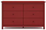 Czerwona niska komoda z drewna sosnowego 130x80 cm Misti – Marckeric