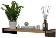 Ścienna półka na książki w stylu loft czarny + dąb artisan K3-K45