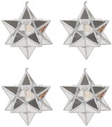 Przestrzenne gwiazdki z tworzywa sztucznego, 4 szt., Ø 7,5cm
