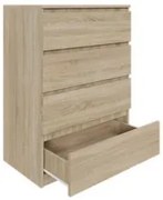 Komoda BASIC 4 szuflady – Dąb Sonoma | 71x97x40 cm