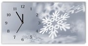 Zegar ścienny Poziomy Płatek Śniegu Święta Dekoracja