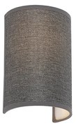 Nowoczesna lampa ścienna szara - Simple Drum Jute Nowoczesny Oswietlenie wewnetrzne