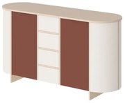 Komoda MEDUNO 163 2D4S bordowa/kaszmirowa HUBERTUS