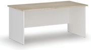 Biurko PRIMO WHITE, 160x80 cm, biały/dąb naturalny