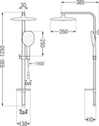 Mexen Q22 kolumna prysznicowa, czarna - 798222295-70