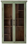 Zielona witryna z litego drewna jodłowego 13,5x80 cm Hazem – Bloomingville