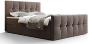 Brązowe tapicerowane welurem łóżko 6 rozmiarów A6-G91