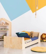 Drewniane łóżko dziecięce ze stelażem 16 rozmiarów B9-M98