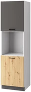 Szafka pod piekarnik 60 CLARA D60PK/2133 P/L dąb/szary grafit STOLKAR