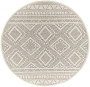 Dywan Zewnętrzny Wnętrze nowoczesny design - Beige - 120 cm Okrągły - CALGARY