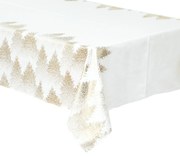 Obrus z motywem świątecznym Złote choinki