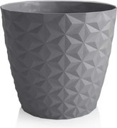 Crystal matt doniczka z recyklingu 16 cm, kamienny szary, 16 cm