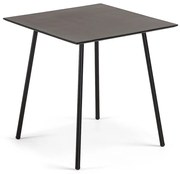 Czarny stół Kave Home Ulrich, 75x75 cm