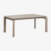 Prostokątny Stół Jadalniany 180-240-300x100 Cm Rozkładany, Aluminiowy Milenca Moka Brown - Sklum