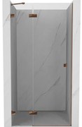 Mexen Lunar drzwi prysznicowe uchylne lewe 80 cm, transparent, różowe złoto - 834-080-000-60-00-L