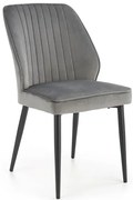 Tapicerowane szare pikowane krzesło C8-N27