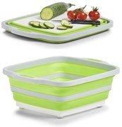Miska kuchenna, deska do krojenia, 2 w 1, zielona, 40 x 32 x 14 cm, ZELLER
