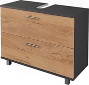 Szafka pod umywalkę złoty dąb power/antracyt 80.2x33x60.8 ilias