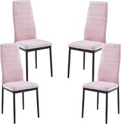 Zestaw 4 Krzese Lauter Aksamitne