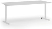 Biurko PRIMO BETA, 180x90 cm, biała podstawa, biały