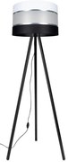 Lampa stojąca CORAL 1xE27/60W/230V wenge/czarny/biały/chrom