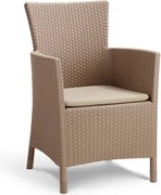 Fotel ogrodowy z poduszką Keter Allibert Iowa, beżowy