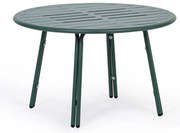 Metalowy stół bistro VENTO, średnica 80 cm, do użytku zewnętrznego, zielony