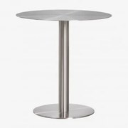 Okrągły Stół Jadalniany Ze Stali Nierdzewnej Xiren Ø70 Cm - Sklum