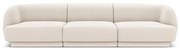 Beżowa aksamitna sofa 259 cm Miley − Micadoni Home