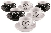 Orion filiżanka z talerzykiem HEART 0,09 l, 6 szt.
