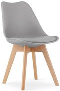 Szare Skandynawskie Krzesło W Stylu Nowoczesnym G2-P15