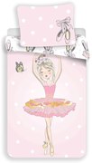 Różowa bawełniana pościel dziecięca jednoosobowa 140x200 cm Ballerina – Jerry Fabrics