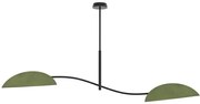 Zielona dwuramienna lampa wisząca B6-S44