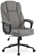 Szary tapicerowany fotel obrotowy H0-T77