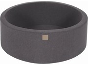 Okrągły Suchy Basen Dla Dziecka, 90x30cm, Bawełniany, Ciemnoszary, Bez Piłek - Meowbaby®